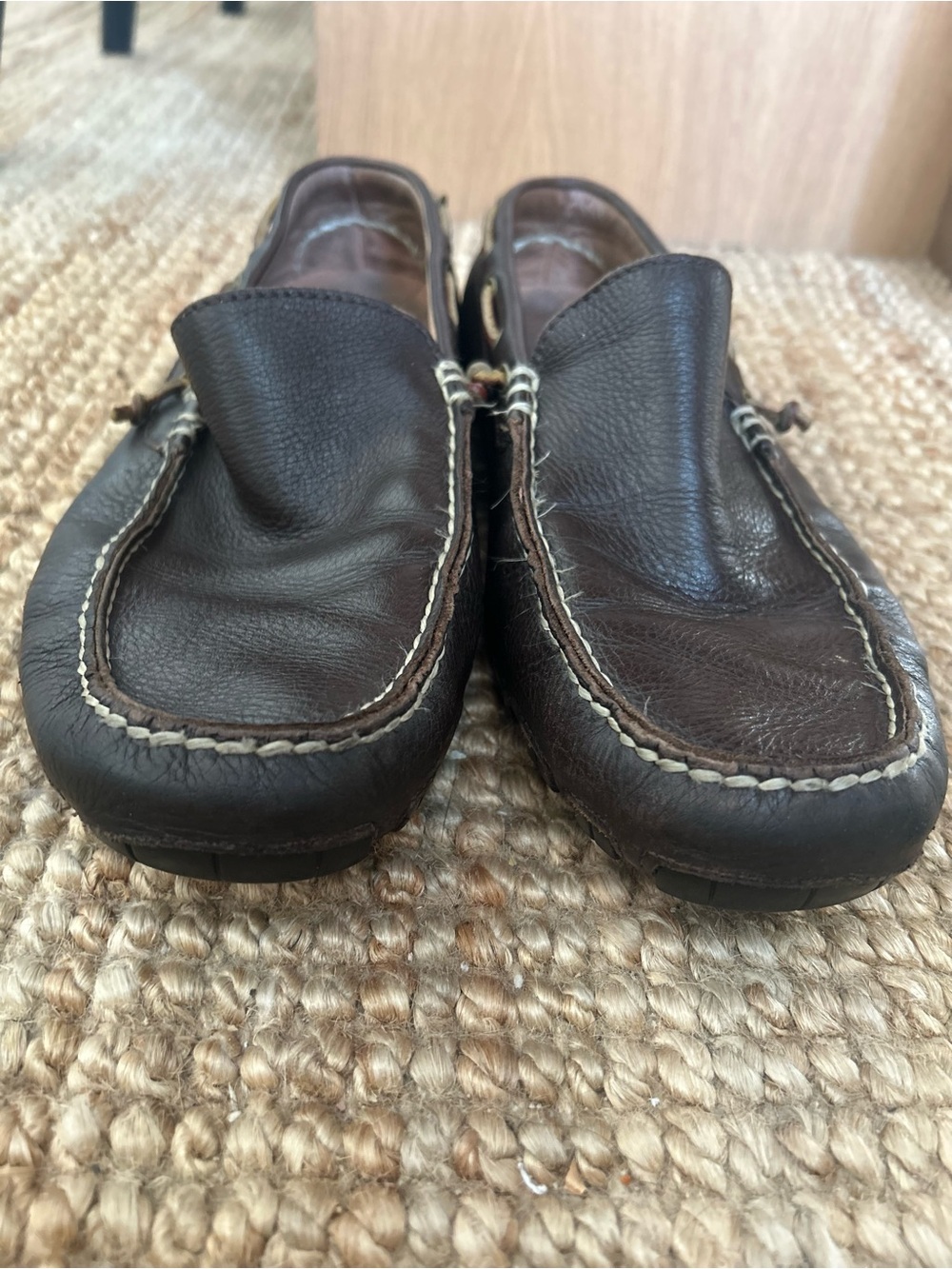POLO Men's Brown Leather Slip-On Driving Moccasins Arkley